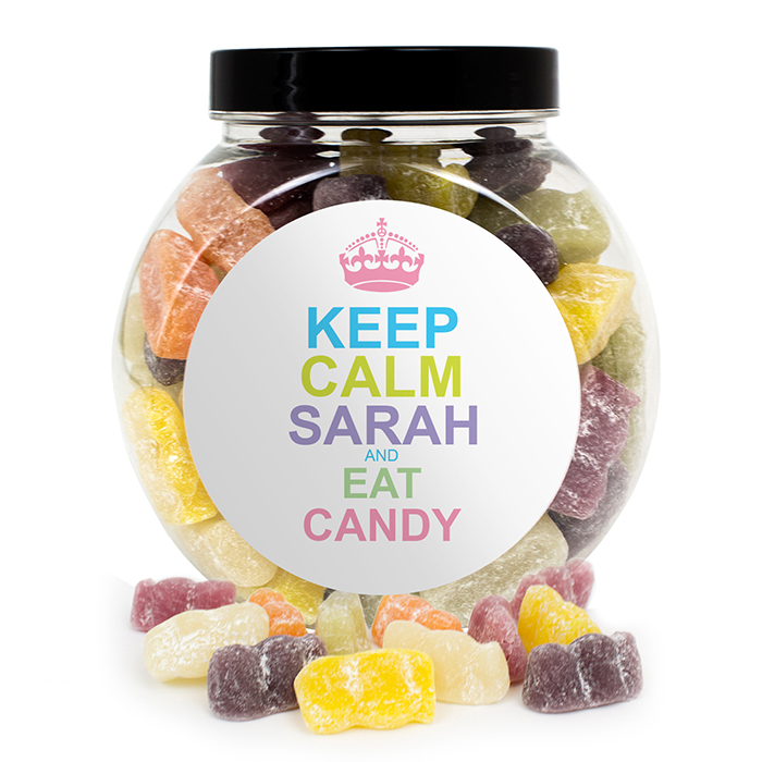 Keep Calm Jelly Babies Sweet Jar